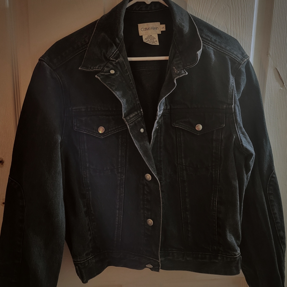 Calvin Klein Black Jean Jacket Classic Denim Style